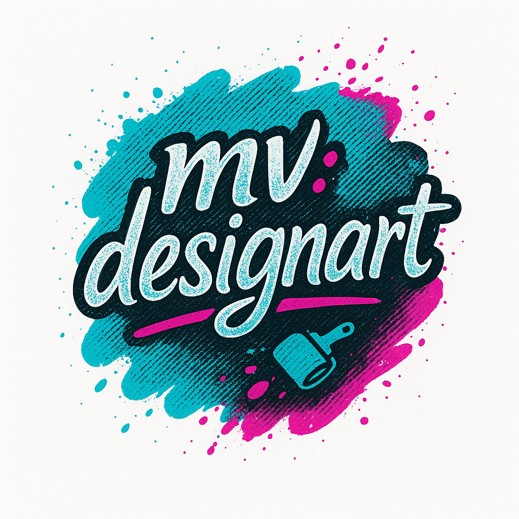 mvdesignart Individuelle Druckkunst & Hundedesigns-Logo