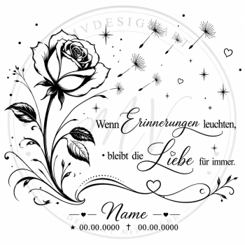Preview: Wenn Erinnerungen leuchten/ Trauerwindlicht personalisierbar