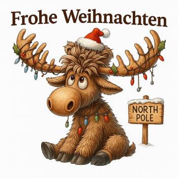 Preview: Elch mit Lichterkette