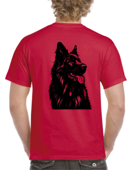 Unisex T-Shirt mit Schäferhund-Print