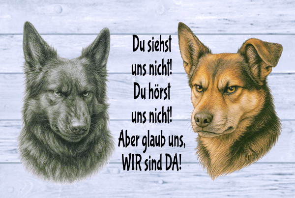 Personalisiertes Alu-Schild für Hundeliebhaber/ Gartentorschild